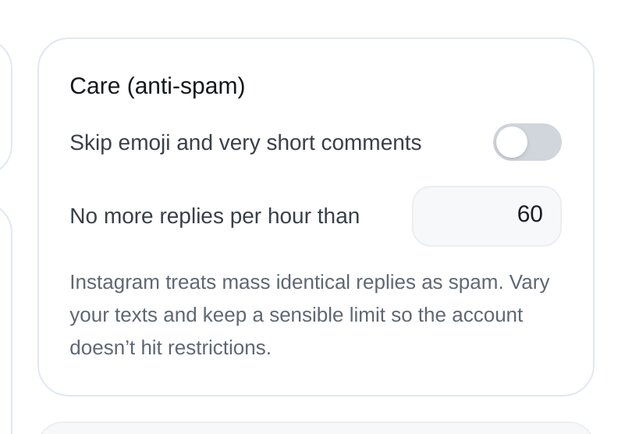 Définir les précautions — écran de configuration dans ETOCHATBOT