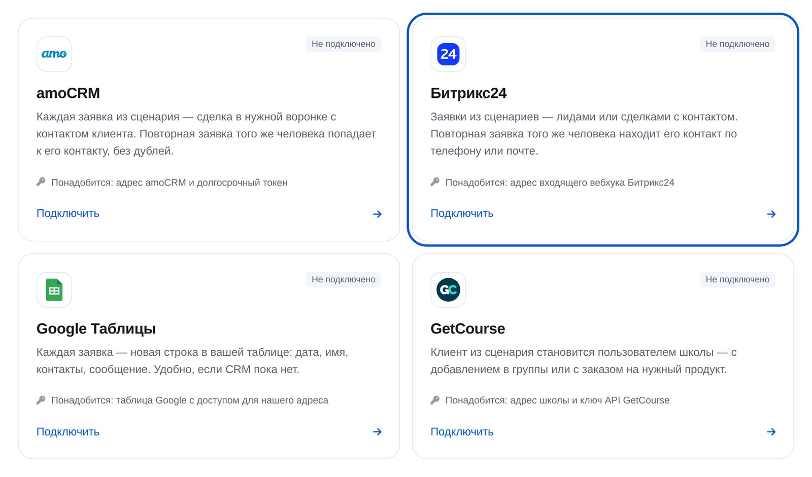 Bitrix24 en las integraciones de ETOCHATBOT