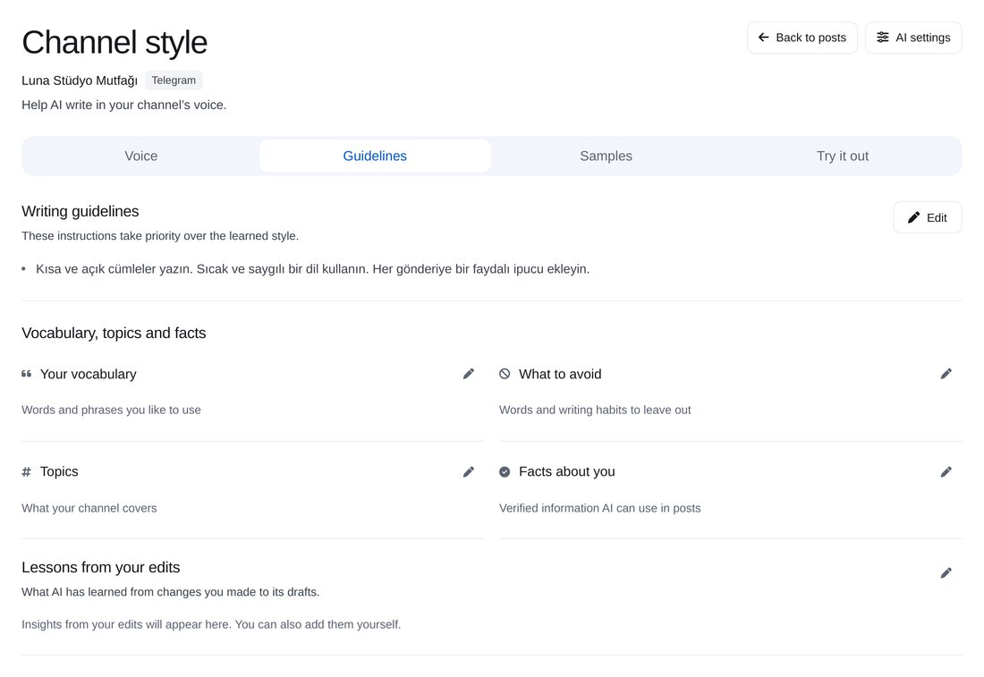 Kurallar ekleyin — ETOCHATBOT ayar ekranı